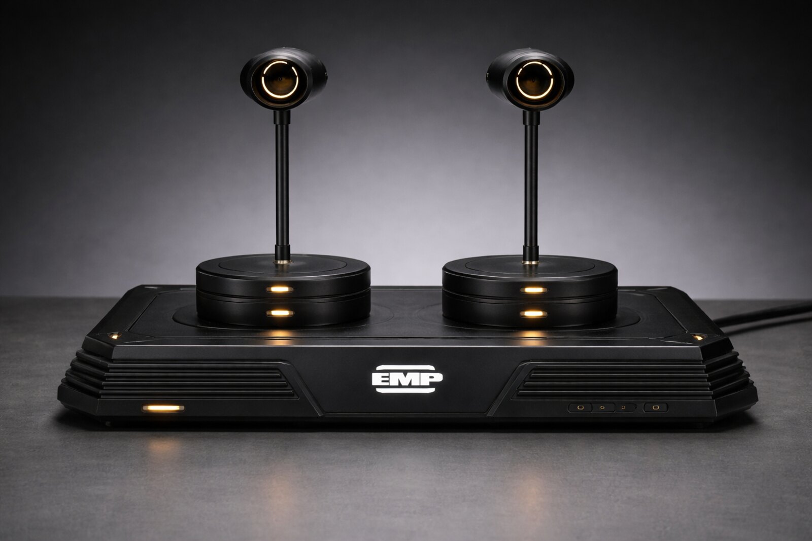 EMP hardware — hub with telescoping airflow towers